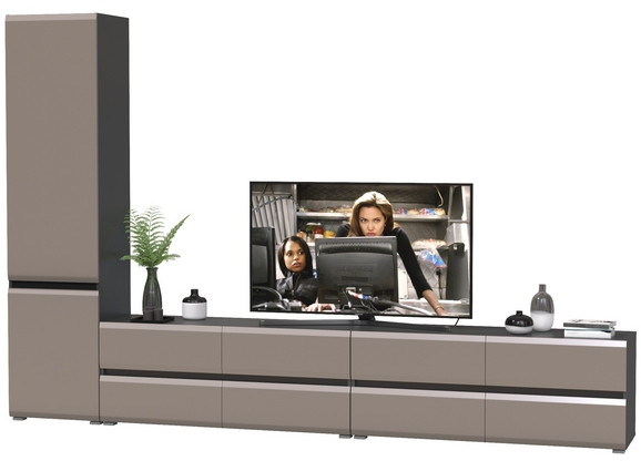 Сидней Комплектация № 127, корпус: антрацит/фасады: МДФ веллюто капучино