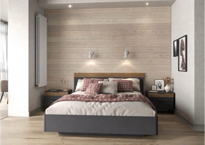 Модульная спальня Нао, набор №5, Графит/Профиль МДФ Дуб вотан