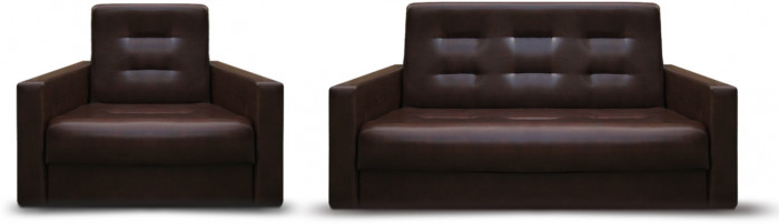 Диван Аккорд 120 коричневый , пружинный блок Боннель