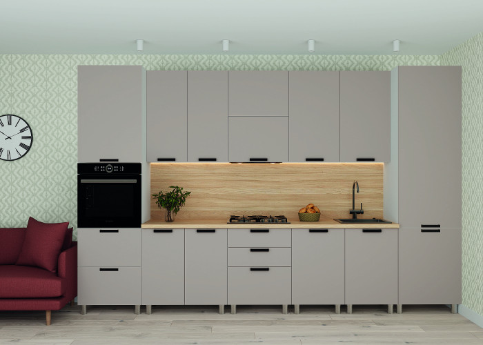 МК Аленушка Н2Я 600 Лаванда Кашемир, скоба черный (со столешницей)