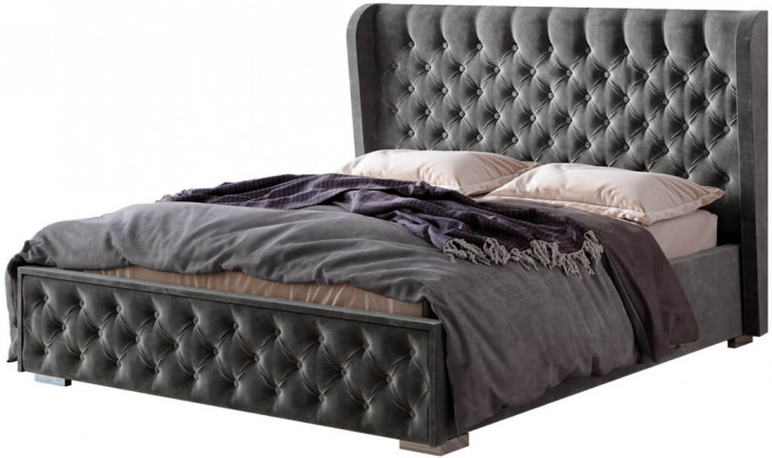 Кровать "Франческа" КР-11 1,4м под подъемный механизм графит темный