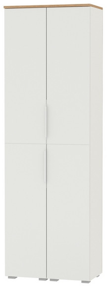 Октава 13.228 Шкаф-пенал + 13.228 Шкаф-пенал, белый шагрень/дуб крафт золотой/фасады МДФ белый шагрень