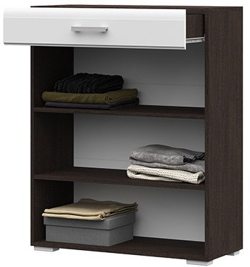 Прихожая Вегас Комод  800х985х350 венге/белый глянец