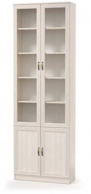 Шкаф комбинированный В-19 Оливия Вудлайн Кремовый/Аруша Венге