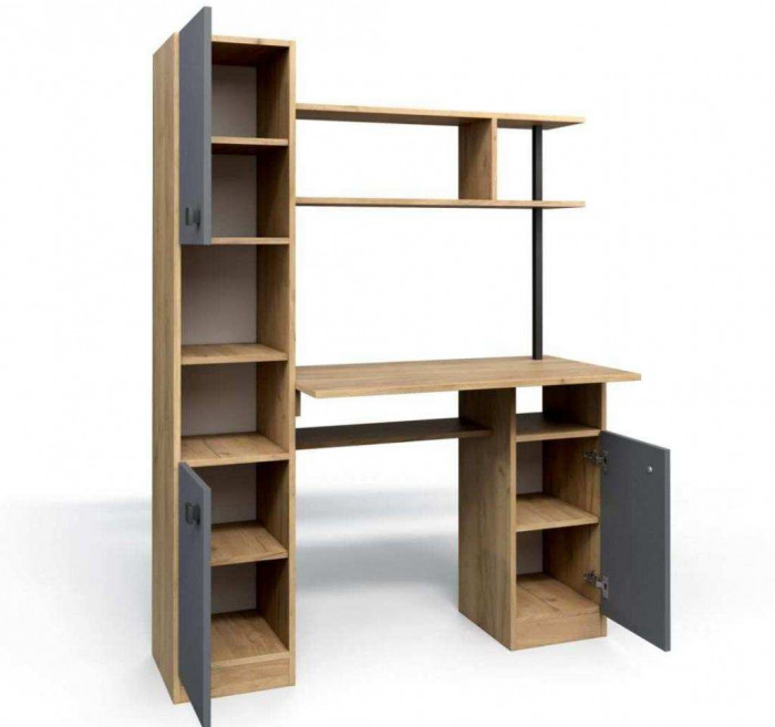 Стол компьютерный СК-7 дуб крафт/графит