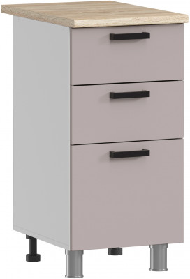 МК Аленушка Н3Я 400 Лаванда Кашемир, скоба черный (со столешницей)