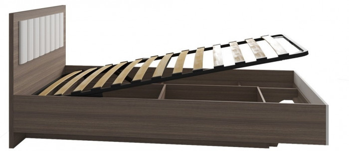 МС Роза Кровать 90, Орех Франклин карамель/Пудра скин