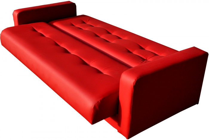 Диван Аккорд 120 красный , пружинный блок Боннель