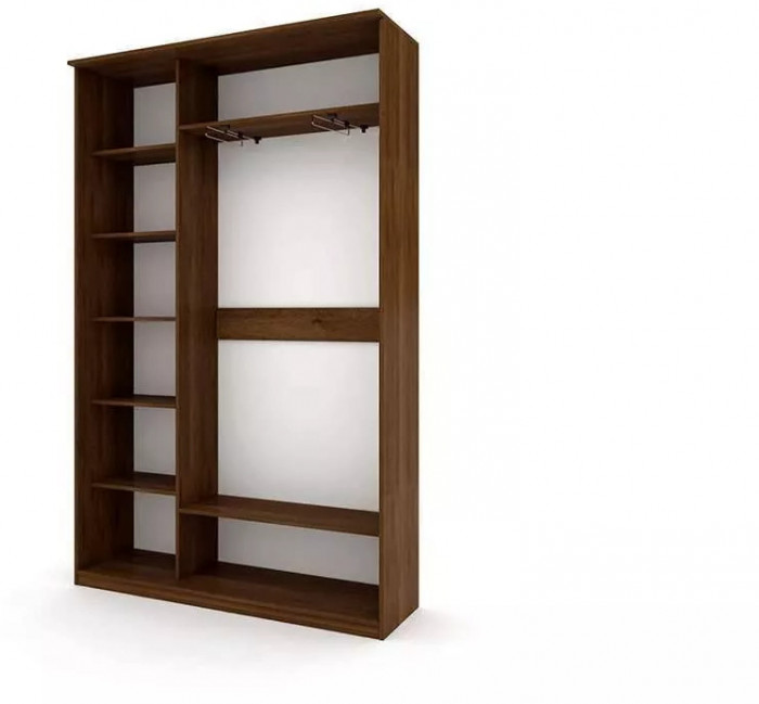 Шкаф купе Модерн 1490х450 2-х дверный 2-х секционный зеркальный венге