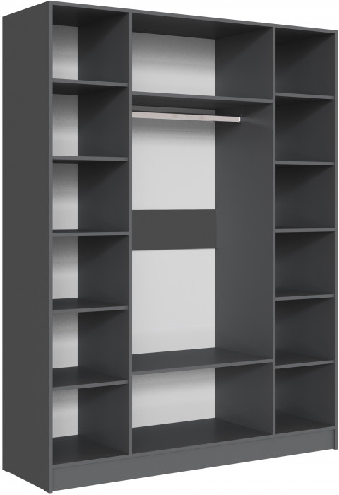 Шкаф Вегас 1600, Графит серый/Камень серый