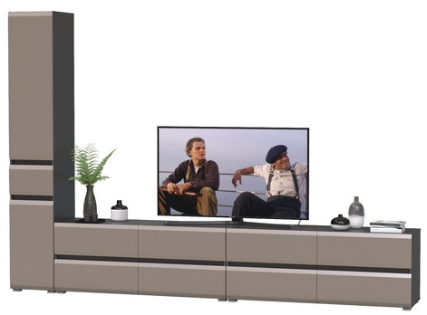 Сидней Комплектация № 132, корпус: антрацит/фасады: МДФ веллюто капучино