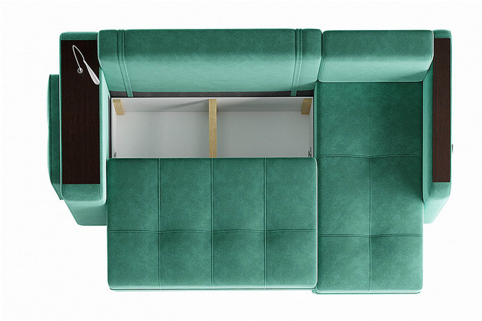 Диван угловой Smart 4 Б4-2Т-1Пф-Б3 Велюр Кашемир 672