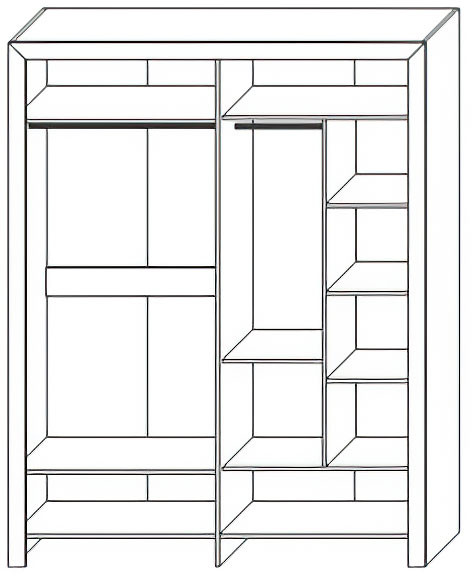 Шкаф четырехдверный 