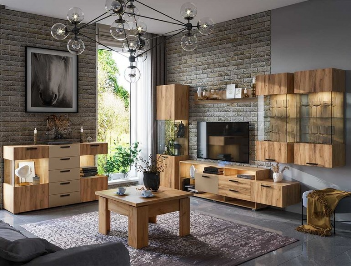 Гостиная Алтея, Дуб крафт