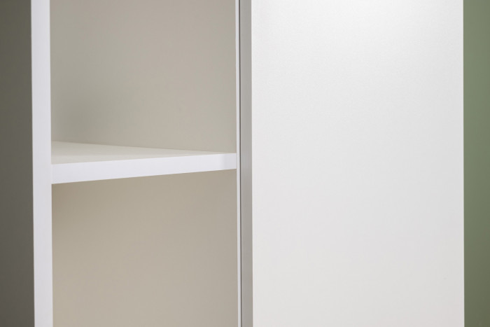 Эйр Гостиная 16.324.02 Шкаф, цвет белый шагрень, ШхГхВ 62х38,1х219,5 см., универсальная сборка