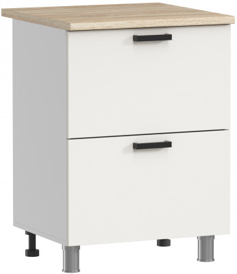 МК Аленушка Н2Я 600 Лаванда Молочный, скоба черный (со столешницей)