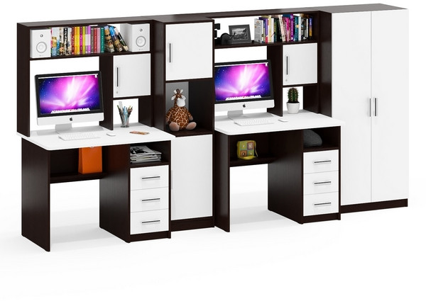 С-МД-СК9 Компоновка № 07, венге/белый шагрень