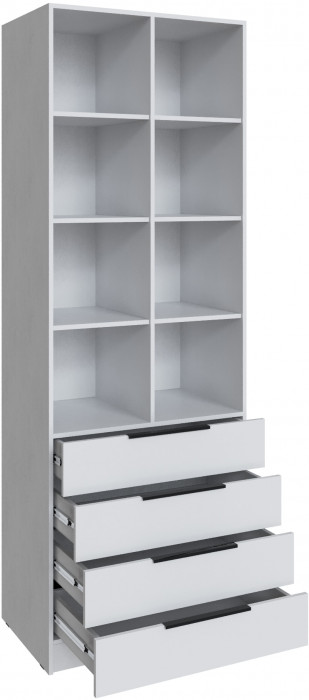 Модульная гостиная Мадрид, композиция 6, Белый/Графит серый