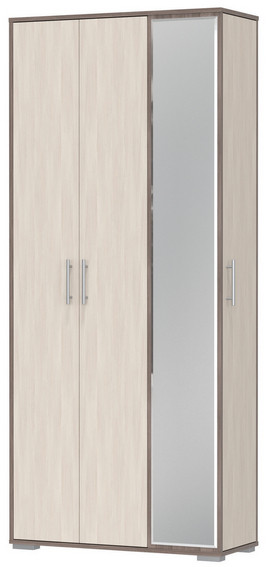 Прихожая 2-3421бод.тем/св Домино-мини, цвет бодега тёмный/бодега светлый, ШхГхВ 88х36х202 см., универсальная сборка