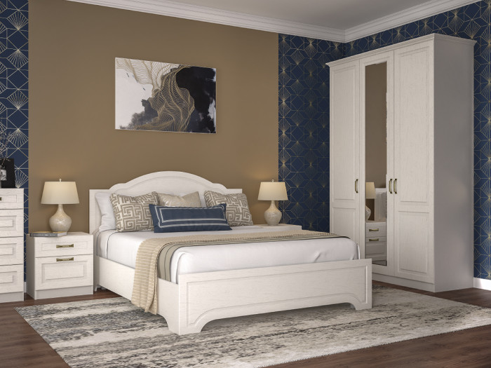 Ливерпуль Шкаф комбинированный 08.45 Н + карниз, ясень ваниль/белый