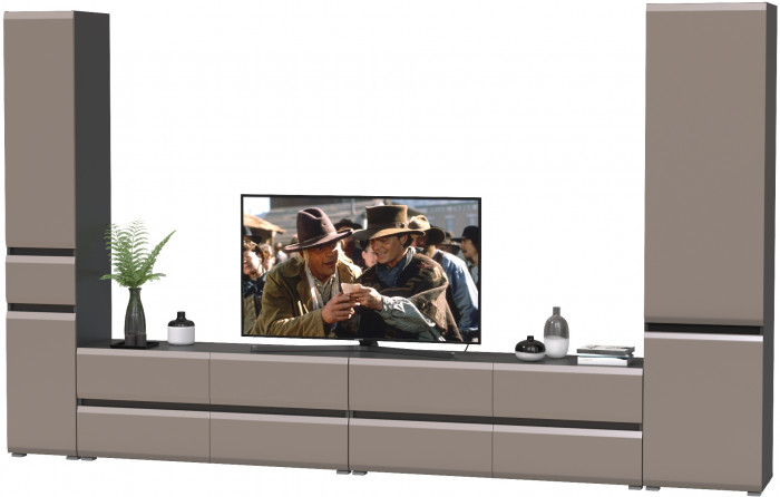 Сидней Комплектация № 134, корпус: антрацит/фасады: МДФ веллюто капучино