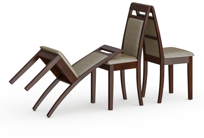 Три стула Мебель--24 Гольф-12 разборных, орех