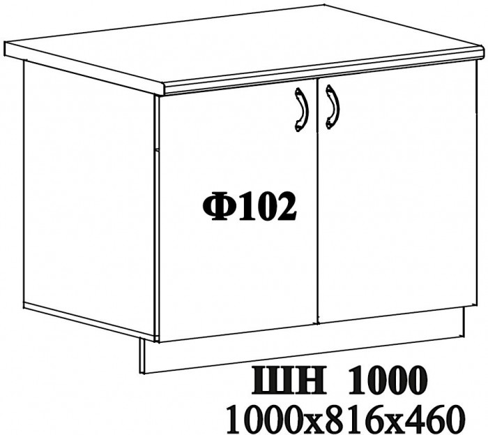 Ф-102 Катрин (ШН 1000) МДФ софт вайт