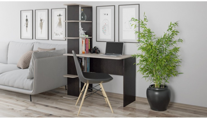 Стол письменный тип 4 (Дуб Крафт Белый)