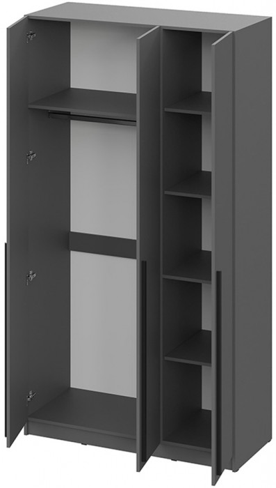 Шкаф распашной Берген ШК-1200, Серый графит