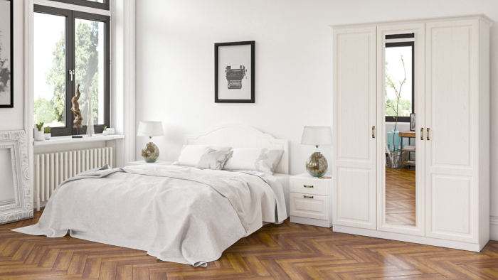 Ливерпуль Шкаф комбинированный 08.45 Н, цвет ясень ваниль/белый, ШхГхВ 150х54,1х220,3 см., подходит карниз 1500С #1021705