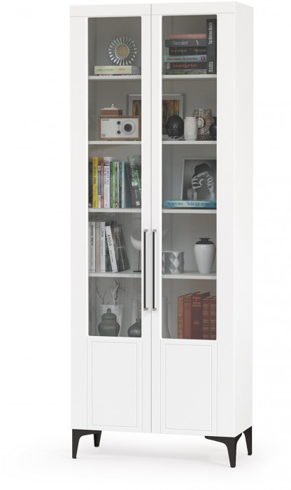 Валенсия Гостиная № 084, ЛДСП белый шагрень/МДФ белый шагрень