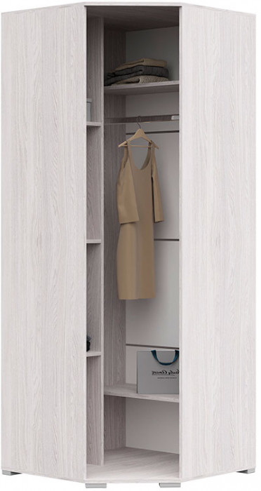 Шкаф угловой Сальма ШУ 021 (810х2060х810) анкор/белый глянец