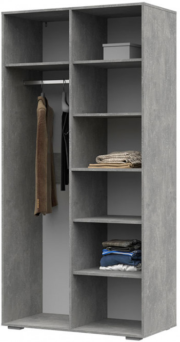 Денвер ШК-01 Шкаф (1000 х2020х504) ателье светлый/белый