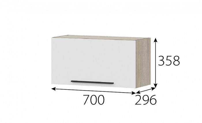 КГ Этна Шкаф навесной барный 700 Софт Вайт