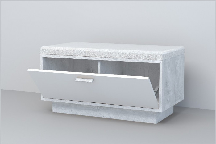 Эго Обувница ОБ-1 ПД (Камень Темный/Бетон Светлый)