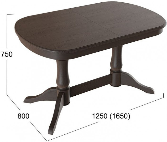 Стол обеденный Валенсия 1,8 (Белый матовый)