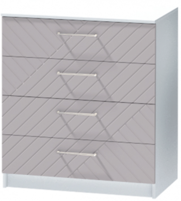 Комод №1 "Иннэс-7", Белый/Грэй софт