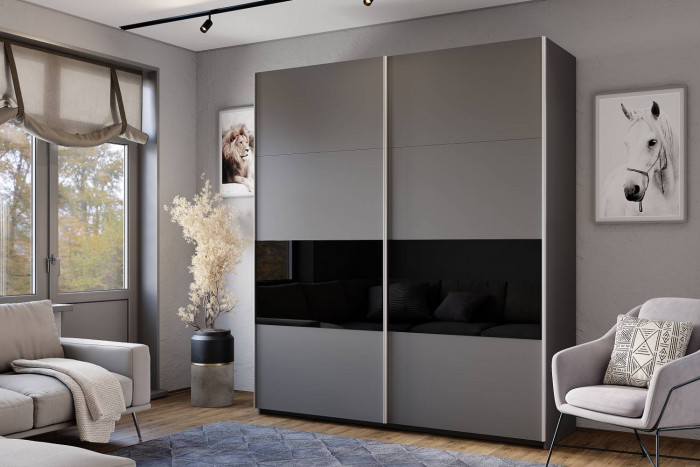 Шкаф-купе ШКК-10 Харви, Графит