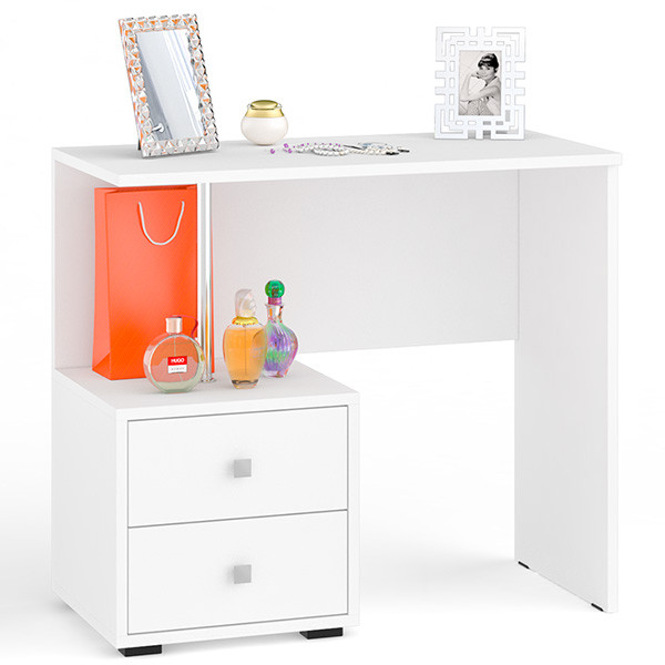 Камелия Стол косметический, цвет белый, ШхГхВ 85х40х75 см., НЕ универсальная сборка