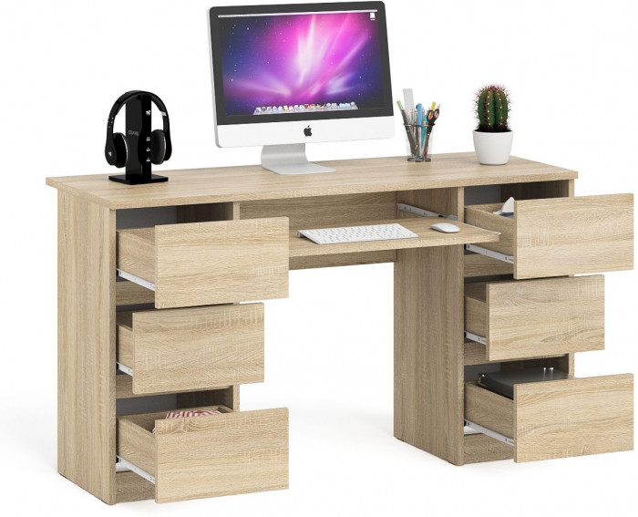 Мори компьютерный стол МС-2, дуб сонома