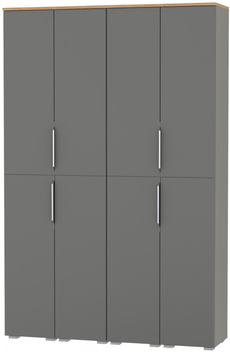 Октава Набор шкафов 45, серый графит/дуб крафт золотой/фасады МДФ серый графит