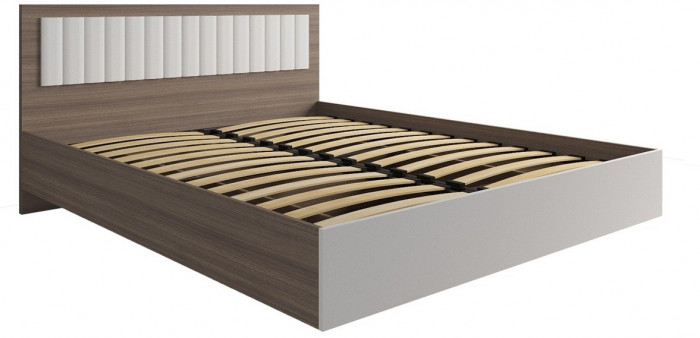 МС Роза Кровать 160, Орех Франклин карамель/Бежевый скин