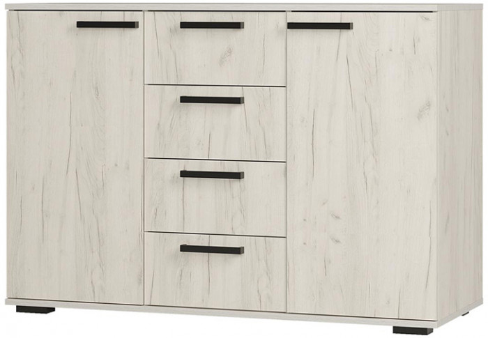 Комод Стандарт-2, Дуб крафт белый