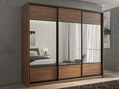 Шкаф-купе Кааппи 6 Морское Дерево Винтаж 240х45х230 см