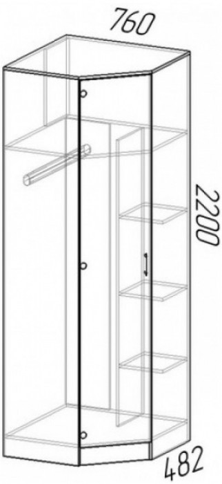 Шкаф угловой ЛДСП Эра (Венге / лоредо)