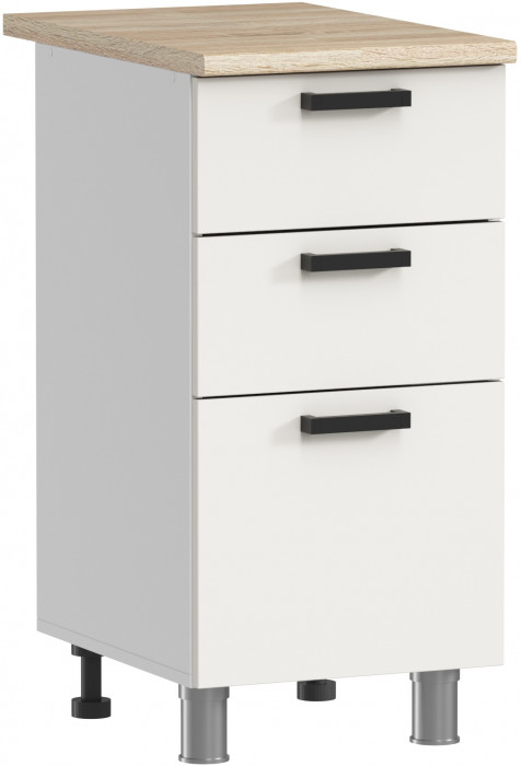 МК Аленушка Н3Я 400 Лаванда Молочный, скоба черный (со столешницей)