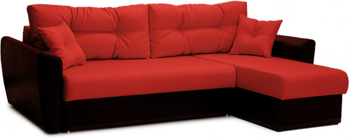 Диван УГЛОВОЙ Амстердам рогожка красная 160