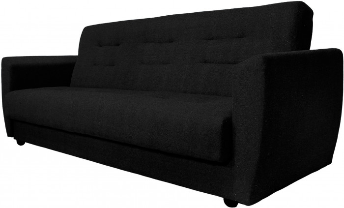 Диван Лира 120 черный ППУ