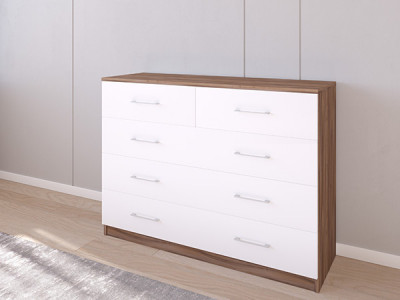 Комод 04/23 120х40х90 Орех/Белый