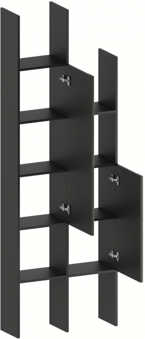 Модульная Прихожая Нао, набор №6, Графит/Графит, Дуб вотан, Simple 27